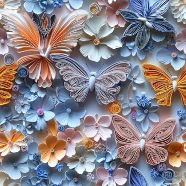 Imagem de Papel de parede colorido borboleta/floral, 45 x 599 cm, papel de parede removível à prova d'água para contato decorativo para armários de quarto de casa e decoração de cozinha
