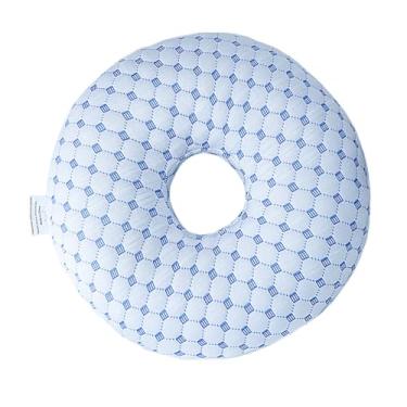 Imagem de YWJLQH Travesseiro protetor auricular com furo, 30 cm, macio, em formato de O, para dormir de lado, Azul