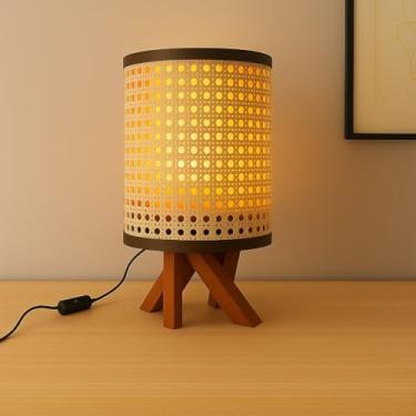 Imagem de D+MOB Abajur Cristal de Mesa com Base em Madeira 4 Pés – Design Moderno e Aconchegante