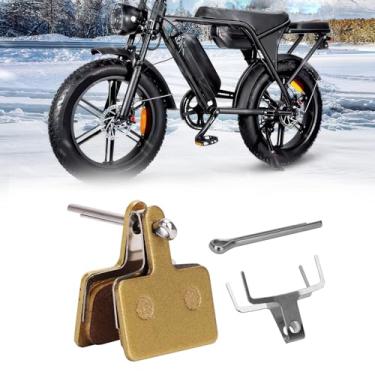 Imagem de YIBEICO Pastilhas de freio dianteiras/traseiras de bicicleta elétrica para OUXI V8, kit de pastilhas de ciclismo de baixo ruído de freio semimetálico suave para OUXI V8