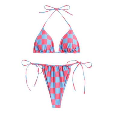 Imagem de Biquíni ZAFUL Triangle Halter 2 peças High Cut Mint S