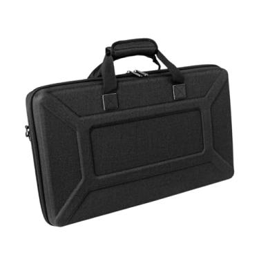 Imagem de KiBcsLic Estojo para equipamentos de DJ, bolsa protetora leve de EVA, esponja de viagem para equipamentos de DJ, para aniversários e casamentos ao ar livre, Preto
