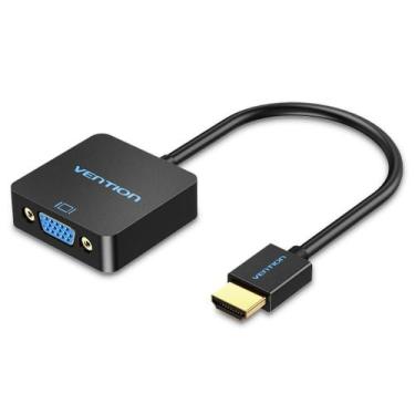 Imagem de Conversor Cabo HDMI Para VGA Saída 1080p Áudio P2 Hd Tv - Bbacomercio