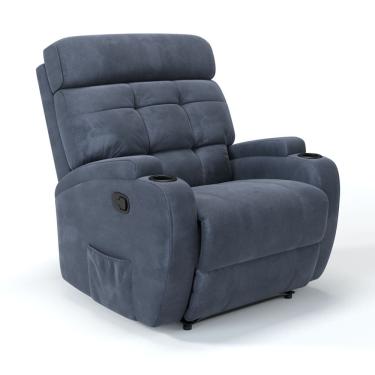 Imagem de Poltrona do Papai Reclinável Manual em Tecido Suede Damie