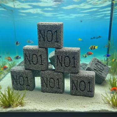 Imagem de LIYAOLI Pacote com 36 biomédias para filtro de aquário de aquário - Conjunto de mídia de filtro biológico de cerâmica de 1,8 kg, biomedia de remoção de nitrogênio para água doce/bolas biológicas para