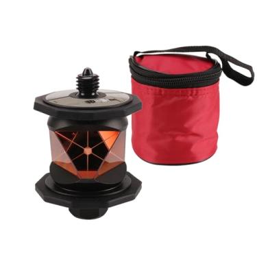 Imagem de MOETER Prisma refletor de 360 graus de alta precisão compatível com estação total estilo suíço, com rosca de 5/20.3 cm, refletor de prisma metálico de 360°, equipamento de levantamento terrestre