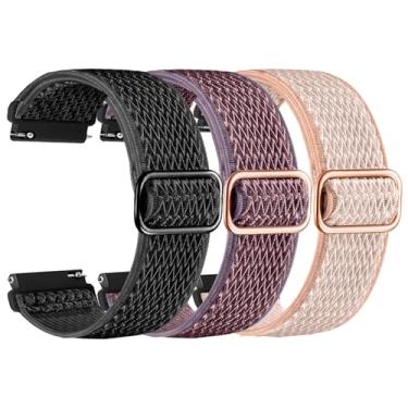 Imagem de Xininyia Pulseiras de relógio inteligente ZL54C ZL54CJ, pulseiras elásticas elásticas respiráveis de nylon elástico para substituição ajustáveis (pacote com 3)