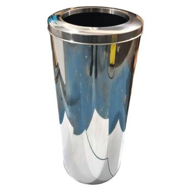 Imagem de Cesto Lixeira Em Aço Inox Com Aro Cozinha Banheiro 22 Litros