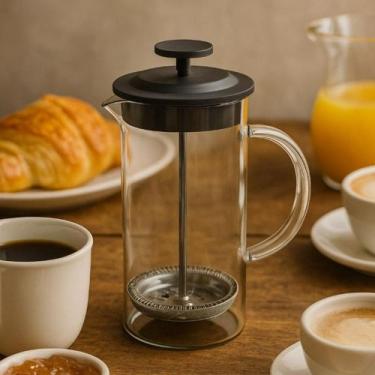Imagem de Cafeteira Prensa Francesa de Vidro e Tampa Lyon 400ml Lyor, Transparen
