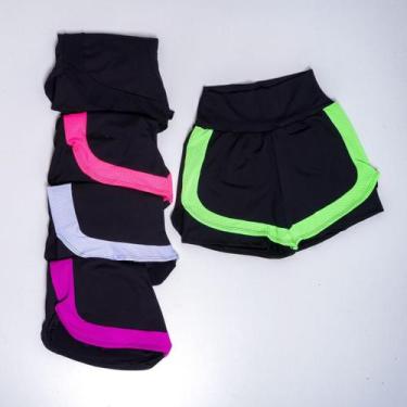Imagem de Kit 3 Shorts Duplos Feminino Para Academia Cores Sortidas - NoBrand, R