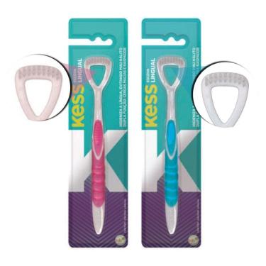 Imagem de Kit Escova Para Higienização Lingual Kess Cod.2009 C/2