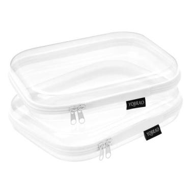 Imagem de Estojo de armazenamento YQBRAO com zíper transparente rígido de nível 