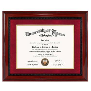 Imagem de Moldura de parede GMFrames 21 x 29,7 cm Diploma com tapete vermelho