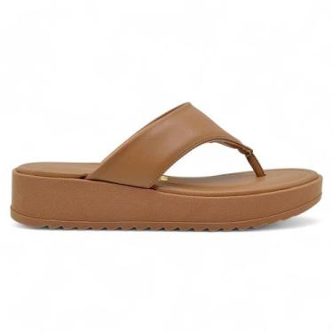 Imagem de Sandalia Vizzano Feminina Tratorada Casual Conforto Macia, Marrom, 36