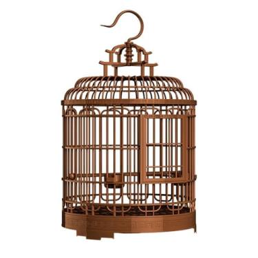 Imagem de Gaiola de pássaro de plástico para uso doméstico portátil fácil de limpar ninho de pássaro pequeno interativo