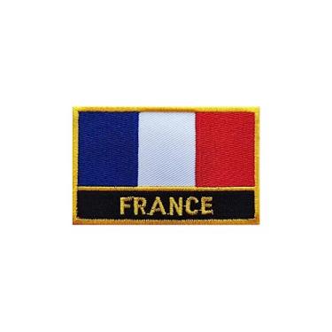Imagem de Ruoming 1 PÇ Patch de bandeira da França bordado a ferro ou costurado tático militar nacional da França (França)*