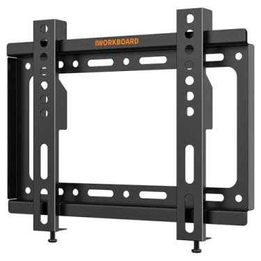 Imagem de IWORKBOARD Suporte de parede de TV fixo de perfil baixo de 24 27 32 40 polegadas para tela plana de 14-42 polegadas, suporte de TV pequeno, suporte de montagem de parede VESA para monitor, serve na