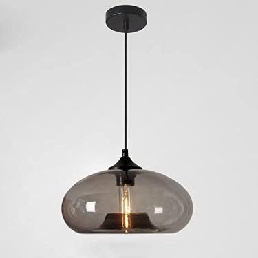 Imagem de KSSTEVNBD Luzes pendentes ilha de cozinha luminária de vidro soprado à mão moderna fazenda hall de entrada luz pendurada lustres de teto ajustável sala de jantar luminária pendente sobre mesa, soprado