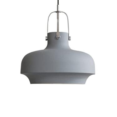 Imagem de CHENKUI Abajur de alumínio semi-embutido lustres de barra industrial de 1 luz, linha ajustável E27/E26 luzes pendentes de base para ilha de cozinha para sala de jantar, sala de estar, bar