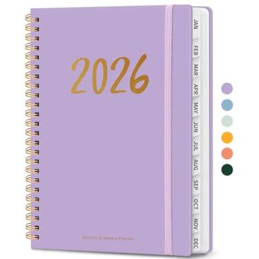 Imagem de Agenda 2026 – Agenda semanal e mensal, janeiro de 2026 a dezembro de 2026, encadernado em espiral, agenda 2026, bolso interno, perfeito para escritório, casa, material escolar – A5 (16 cm x 21,6 cm