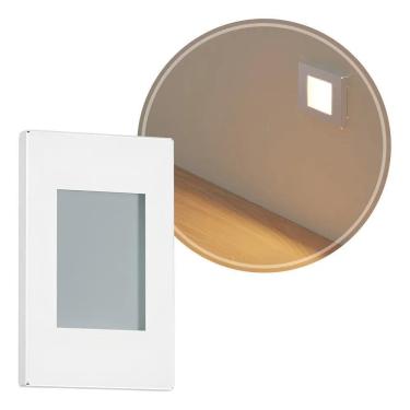 Imagem de 2X Balizador De Parede Embutir Luminária De Escada Para Lâ