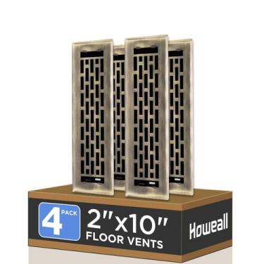 Imagem de Floor Register Howeall 2x10 cm, pacote com 4 unidades, Heavy Duty Walk