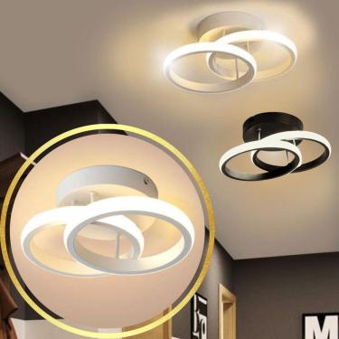 Imagem de Luminária Teto Parede 25Cm Anel Duplo 24 Watts Led 3X1