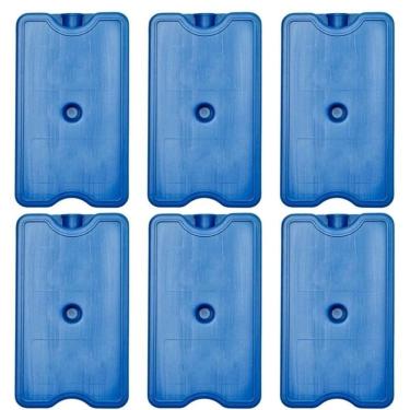 Imagem de 6 Placa Gelo Reutilizável 500Ml Bolsa Térmica Caixa Isopor