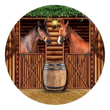 Imagem de Painel De Festa Redondo Decoração De Aniversário 1,5 C Caval