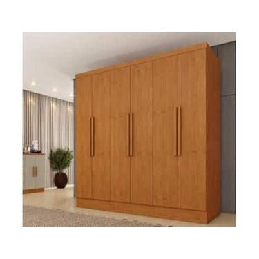 Imagem de Guarda Roupa Bariloche 6 Portas e 4 Gavetas Internas Tcil Cinamomo - M