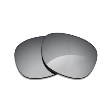 Imagem de Alphax Lentes de reposição polarizadas espelhadas de titânio prata para óculos de sol Ray Ban RB3706 54 mm