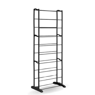 Imagem de Sapateira Vertical para 30 Pares com 10 Prateleiras Estrutura em Metal e Plástico, Ideal para Entrada e Closet