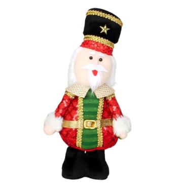 Imagem de oshhni Boneco quebra-nozes, decoração de mesa de Natal, enfeite de Natal colecionável, decoração de Natal para quarto, lareira, escritório, Chapéu Preto