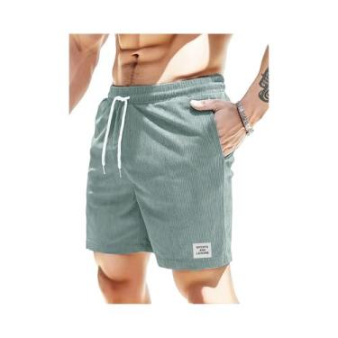 Imagem de Verão nova cor sólida rendas sweatpants veludo simples trimestre short