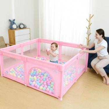 Imagem de Cercadinho Chiqueirinho Infantil 180x160 Berço Desmontável Seguro e Re
