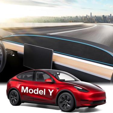 Imagem de Capa de painel Wigoo 2025 Upgrade Tesla Model Y Suede