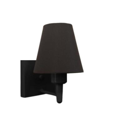 Imagem de Arandela Quadrada Md-2034 Preto Cúpula Em Tecido Cone Preta - Bivolt