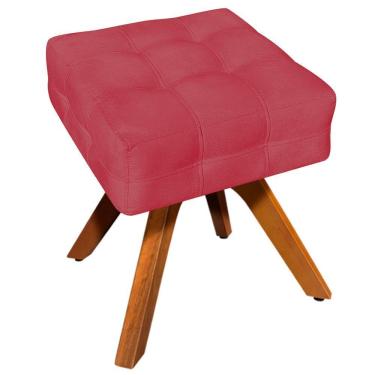 Imagem de Puff Decorativo Base Giratória Karen Suede Rosê - Gran Belo
