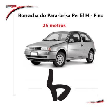 Imagem de Borracha Do Para-brisa Perfil H Fino Gol Parati 95 A 98 Rolo [f103]