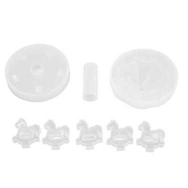 Imagem de Molde de silicone carrossel flexível grosso macio DIY cristal resina epóxi molde de silicone para arte em resina artesanato fabricação de joias aromaterapia presentes artesanais