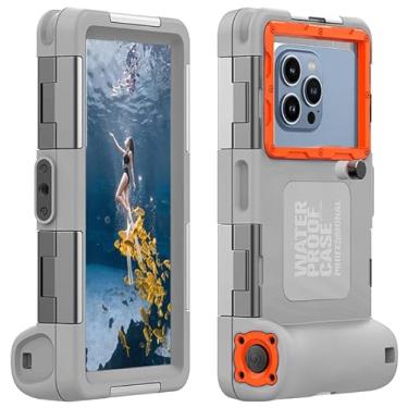 Imagem de YNVYFI Capa de telefone de mergulho subaquático 2026 para telefone 17/16/15/14/13/12Pro Max/Galaxy S25/S24/S23. (50 pés/15 m) Capa profissional à prova d'água para mergulho subaquático foto vídeo Gary