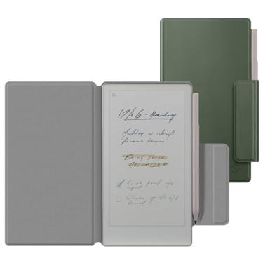 Imagem de Fintie Capa para notável Paper Pro Move 18,5 cm lançado em 2025, capa magnética fina e leve para livro de couro com fivela protetora de caneta para tablet de papel de 7,3 polegadas, verde alpino