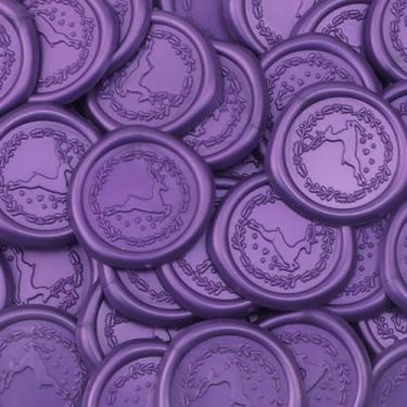Imagem de 25 peças de adesivos de selo de cera de Natal alce roxo adesivos autoadesivos de selo de envelope ótimos para presentes de convite de Natal decoração de envelope de cartão de felicitações