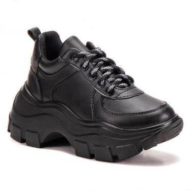 Imagem de Tênis Chunky Pires Shoes Sola Alta e Macia Com Cadarço, 38