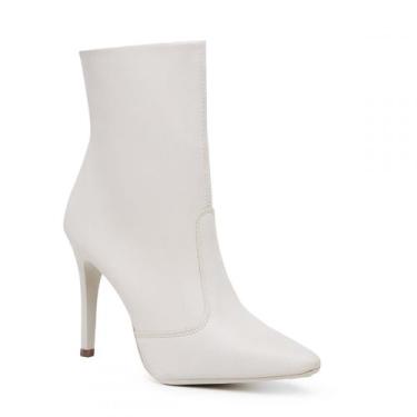 Imagem de Bota Casual Lisa Pires Shoes Cano Alto Bico Fino e Salto Agulha com Zi