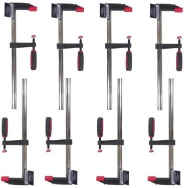 Imagem de Kit 8 Grampos P/ Carpinteiro Tipo Sargento 80x400mm ON36 Onetools
