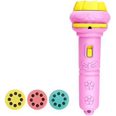 Imagem de Lanterna de projeção de slides Brinquedos de luz de projeção Lanterna de slides Luz noturna de educação antes de ir para a cama Brinquedos para crianças (3cartão rosa)