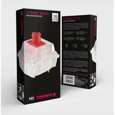 Imagem de Cherry Kit de interruptor MX RGB | Interruptores de teclado mecânico de 23 ou 36 peças | DIY, teclado hot swap ou gamer | MX2A vermelho