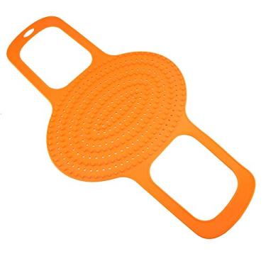Imagem de Tapete Antiaderente para Levantador de Peru Resistente Ao Calor de Silicone para Assados ​​e Aves (Laranja)