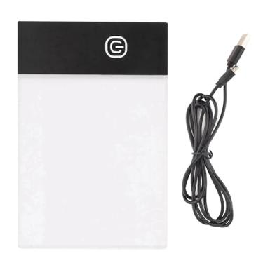 Imagem de Placa de luz LED A6 Tablet de desenho de rastreamento portátil ultrafino com brilho ajustável para crianças Artistas Caligrafia Animação Artesanato Tamanho 3,3 x 5,1 polegadas